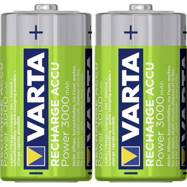 VARTA Pile Rechargeable LR14 ACCUS 3000 mAh BP2 - Pack de 2