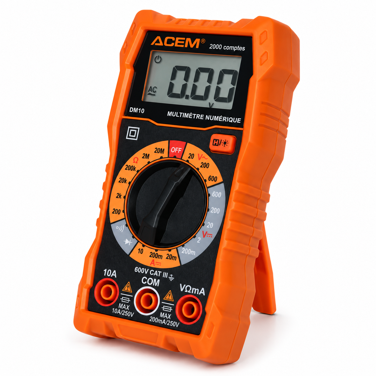 Multimètre numérique ACEM DM10 600 V – 2000 comptes
