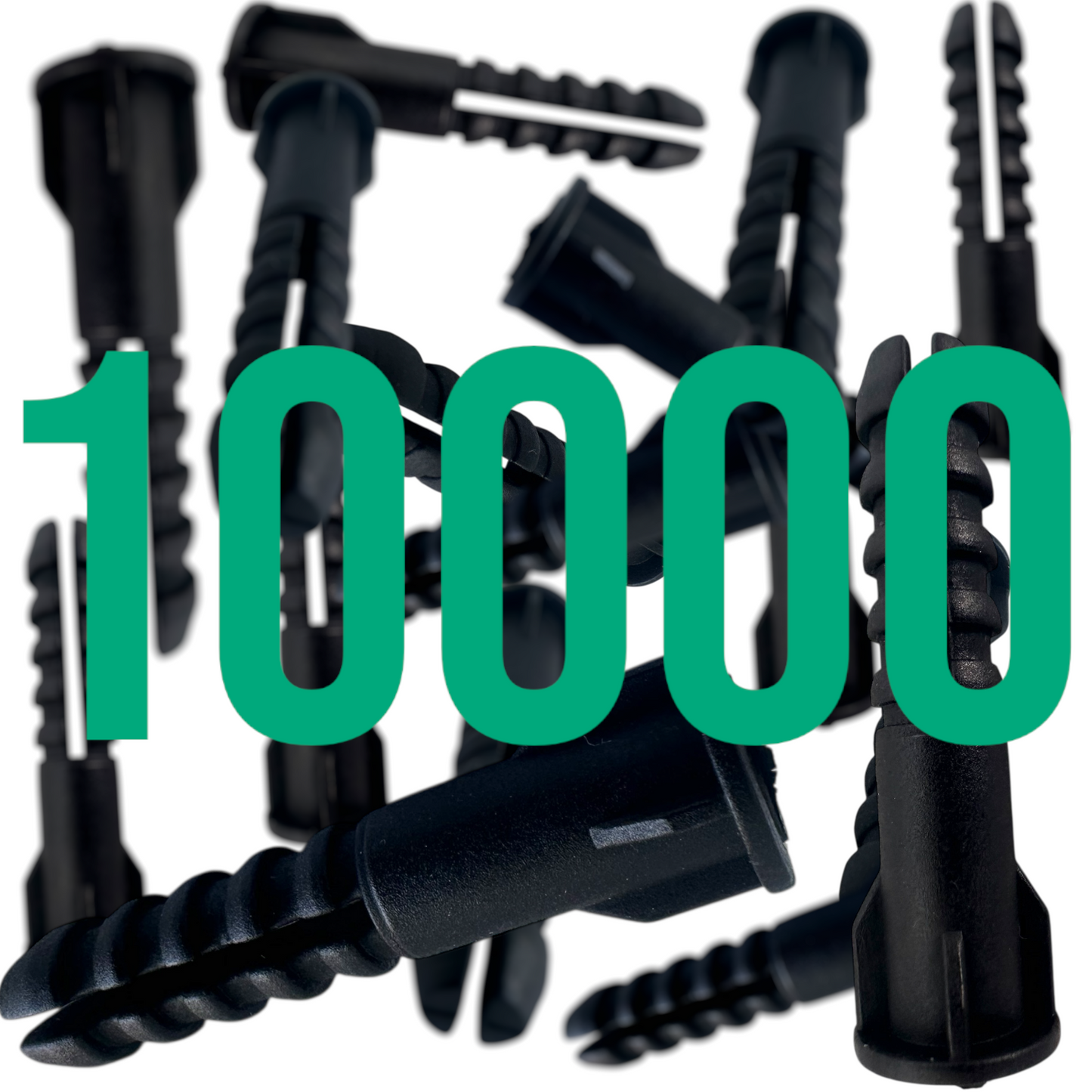 Cheville Plastique Noire en PEHD – Résistance Renforcée et Finition Discrète 10mm