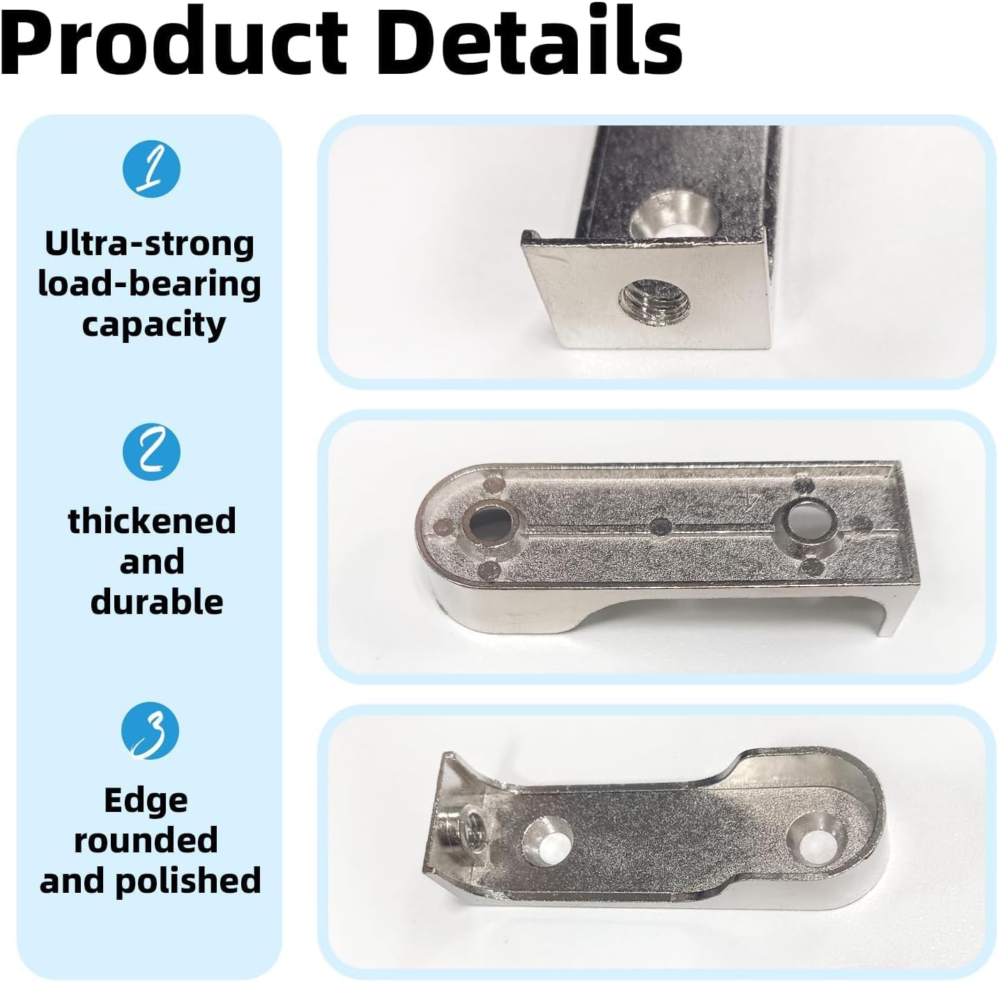 Support Tube Rideau Latéral GM Nickle RF183 (2 pièces)
