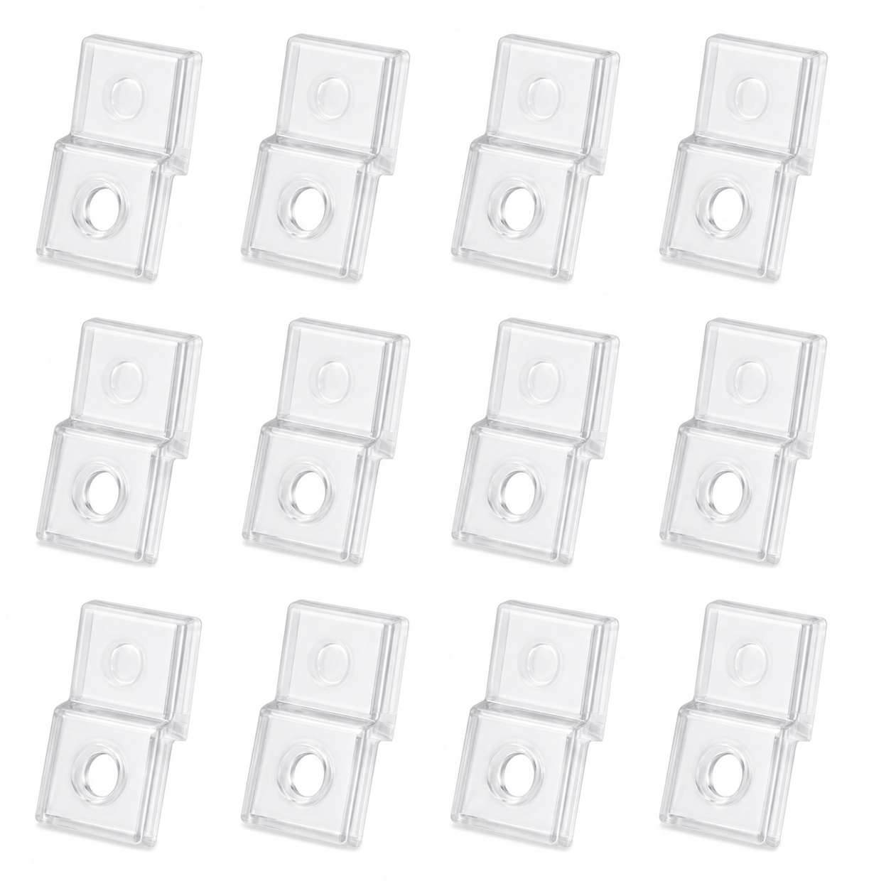 Patte à glass transparente rectangulaire AYTUG RF161 - 24 pièces