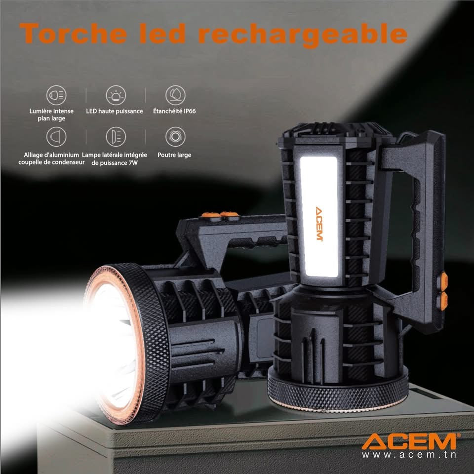 Torche LED Rechargeable 30W ACEM TL430 – IP66