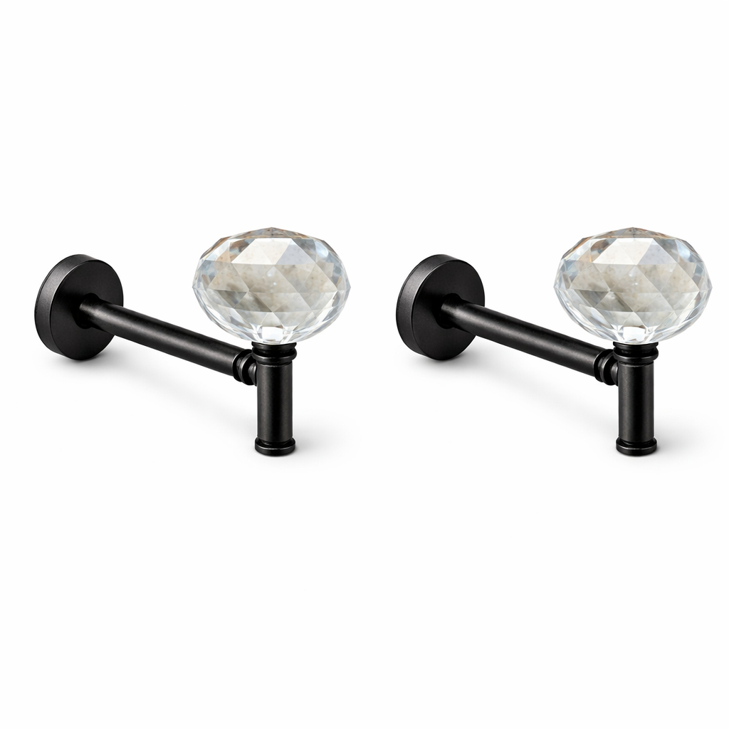 Embrasse Rideau Cristal Noir (2pcs)