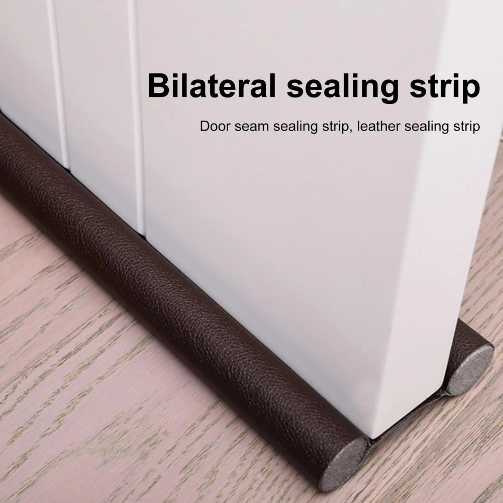 Bas de Porte Double Stop BLANC 95cm - Bourrelet Isolation Thermique Acoustique