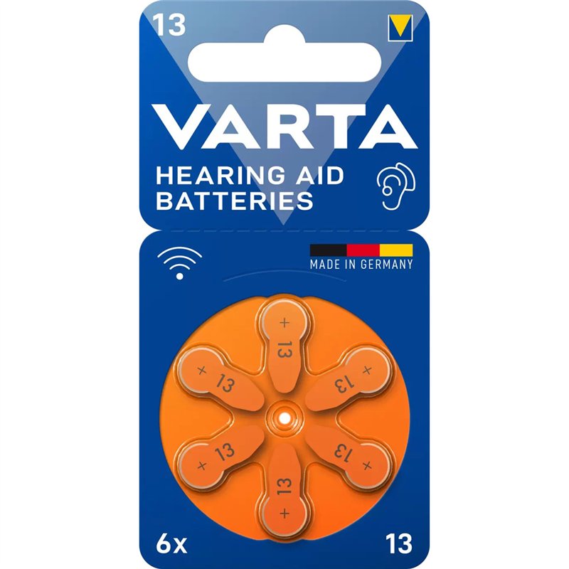 VARTA Pile Auditive 13 BLI 6 - Zinc-Air Pack Économique