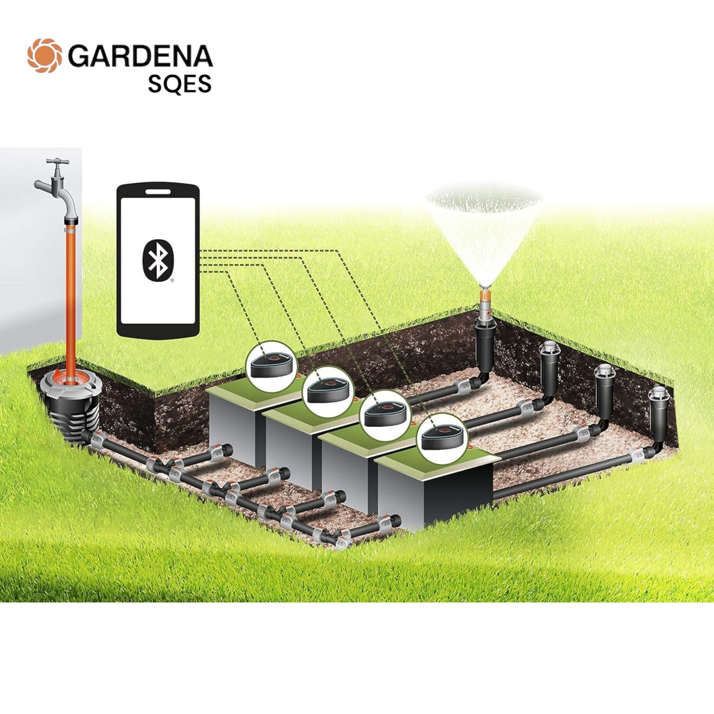 Électrovanne Programmable 9V Bluetooth GARDENA — Réf. 1285-20