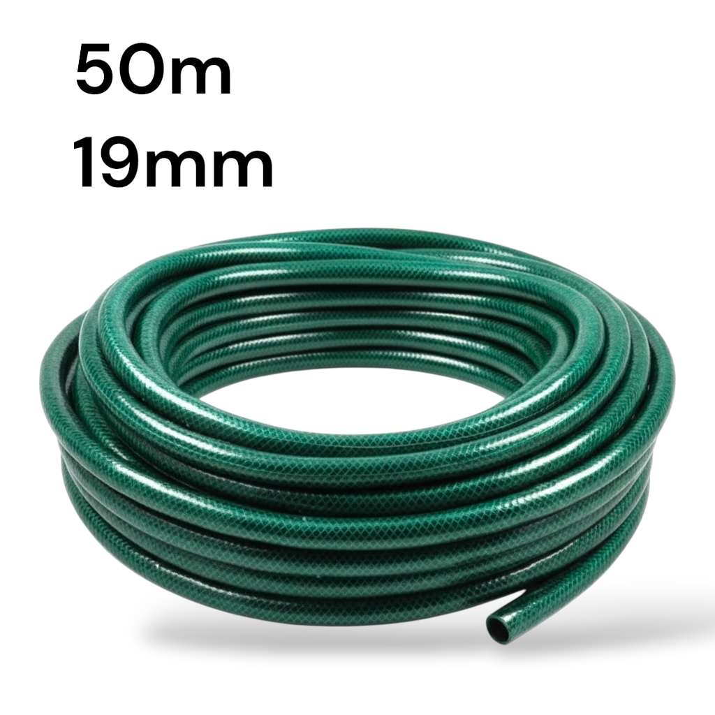 Tuyau de jardin tressé vert 50m 19mm sans accessoires