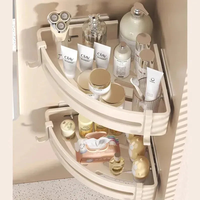 Etagère de Rangement pour salle de bain - 2pcs - Etagère d'angle - SQES