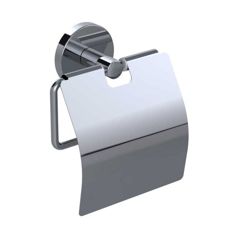 Porte papier toilette avec couvercle Chrome Série Natura