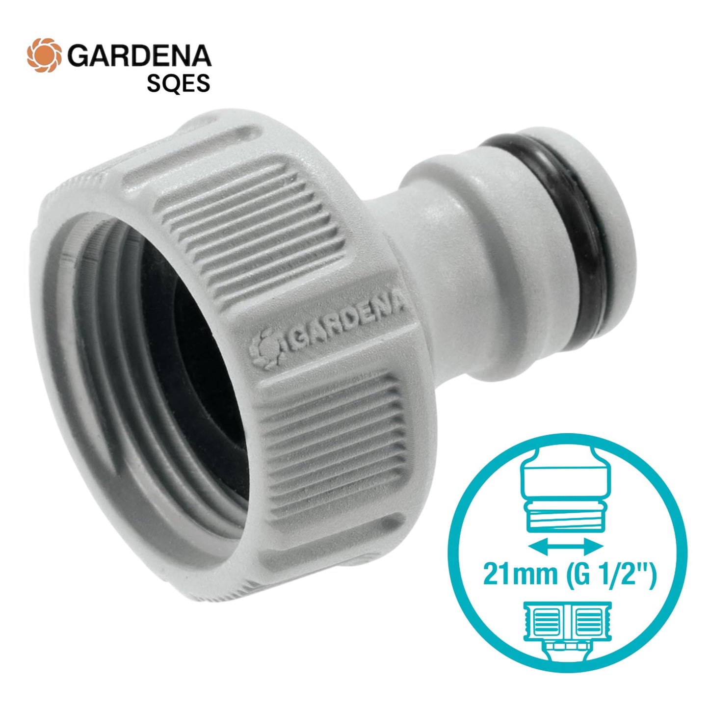 Dévidoir Portable Équipé 15m 13mm avec Kit Raccord GARDENA — Réf. 2687-20