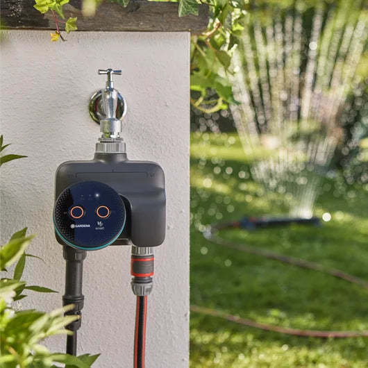 GARDENA smart Dual Water Control, 2 sorties, 36 cycles/jour, app smart + Bluetooth, pression 0.5-12 bar. Livraison rapide Tunisie — SQES.