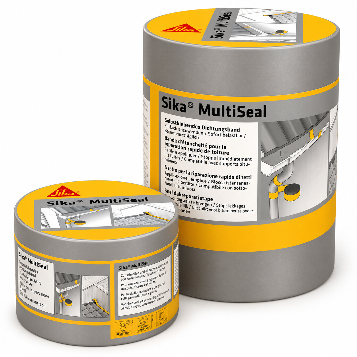Sika® MultiSeal 10cm x 10m, bande étanchéité bitumineuse auto-adhésive film aluminium. Toitures, réparation infiltrations. Facile à appliquer. SQES Tunisie.