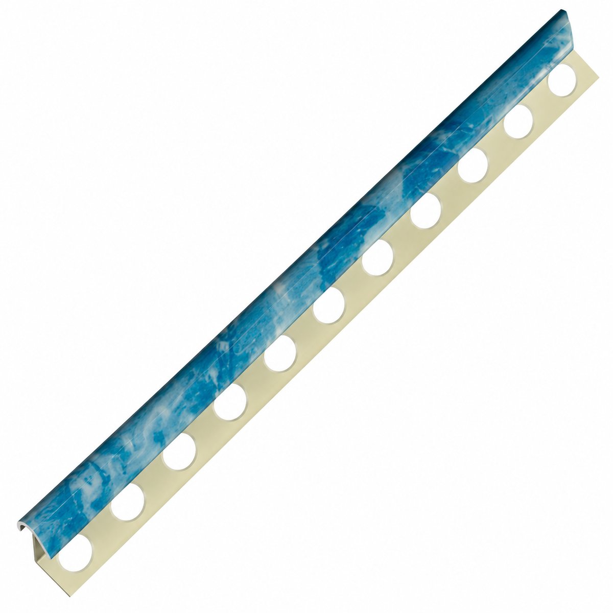 Baguette profilé aluminium FBS GROUP finition marbre bleu, longueur 2,5 m, pour finition et aménagement intérieur.