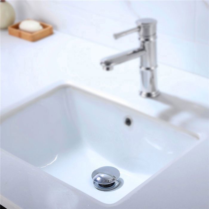 Vidage Lavabo Carré Clic Clac Chrome sans Trop-Plein 2036A Fabia