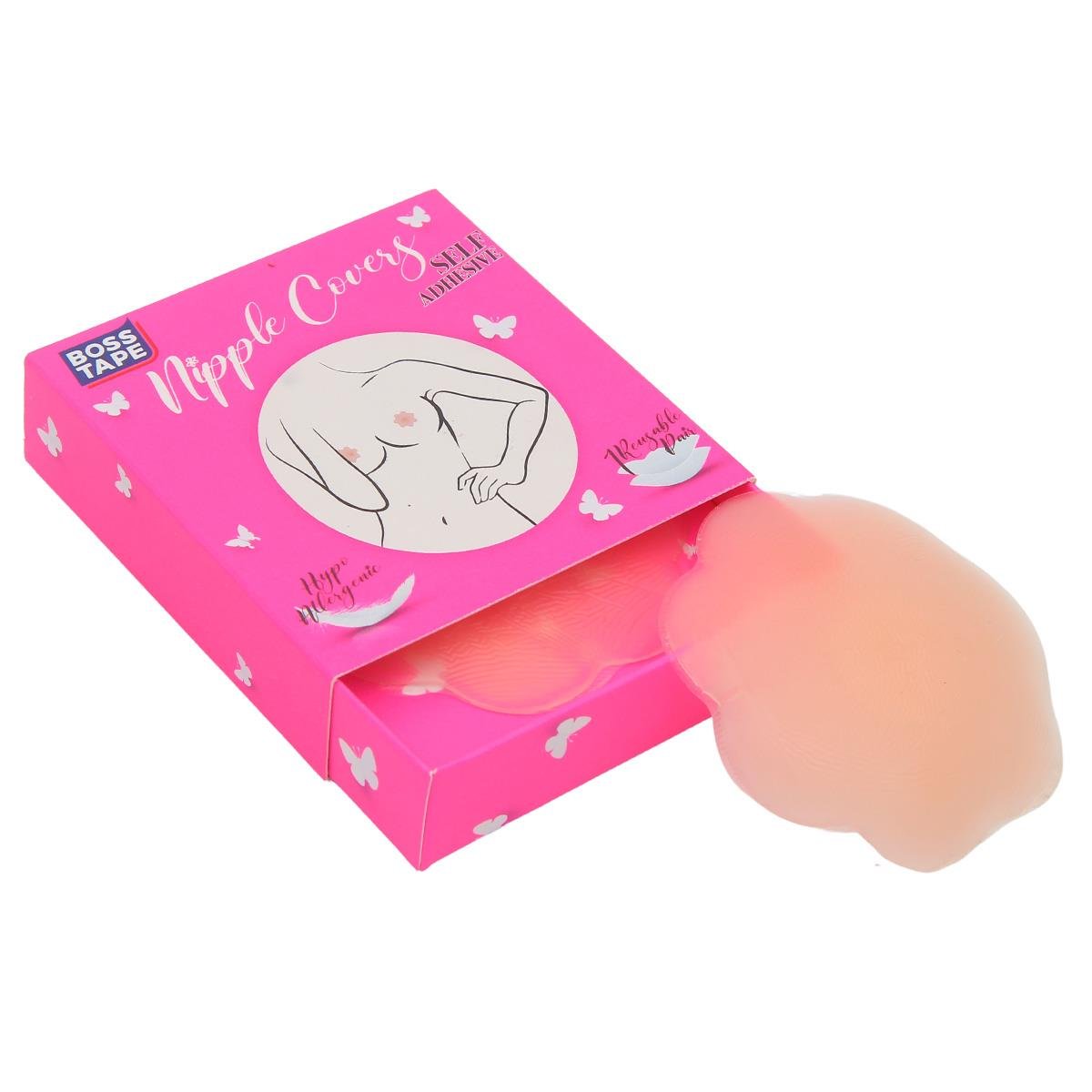 Couvre-Tétons Silicone BOSS TAPE Réutilisables - Invisibles et Confortables
