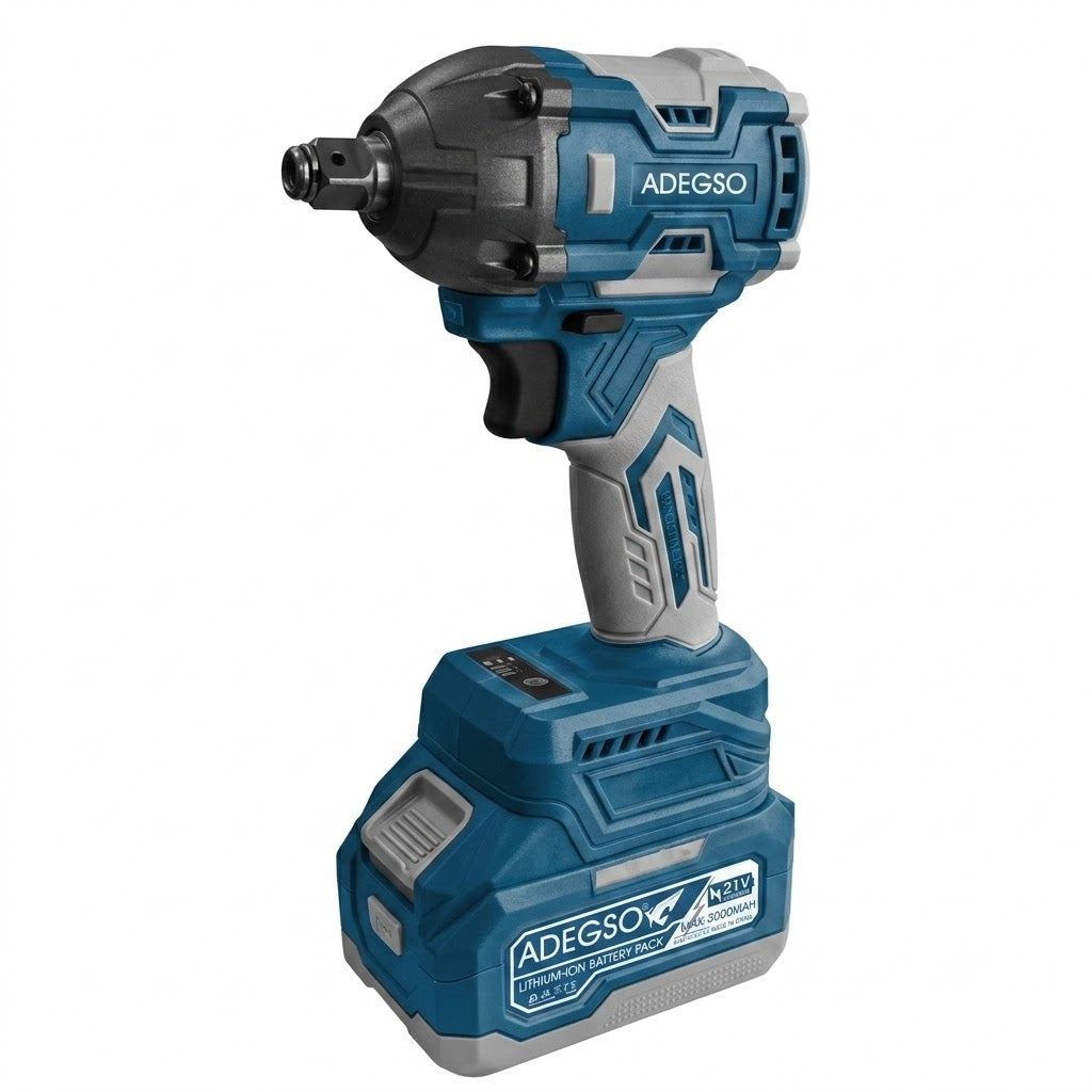 Boulonneuse à choc brushless ADEGSO AD-40247 21 V 350 Nm avec 2 batteries | SQES Tunisie