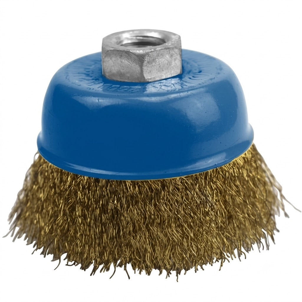 Brosse métallique boisseau M14 75 mm ADEGSO AD-20163 — Curved Wire Bowl Brush 75 mm pour meuleuse compatible | SQES Tunisie