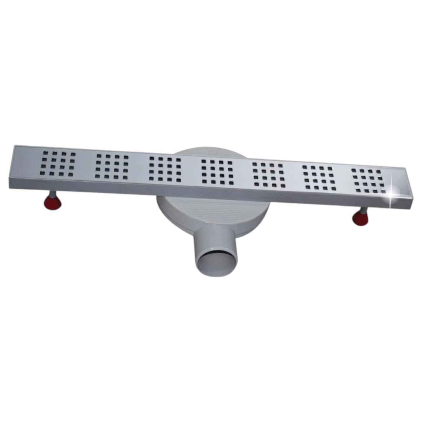 Caniveau de douche SLIM CARRÉ EJIM en acier inoxydable – finition carrée lignes droites épurées, disponible en 30 cm et 60 cm pour douche à l'italienne
