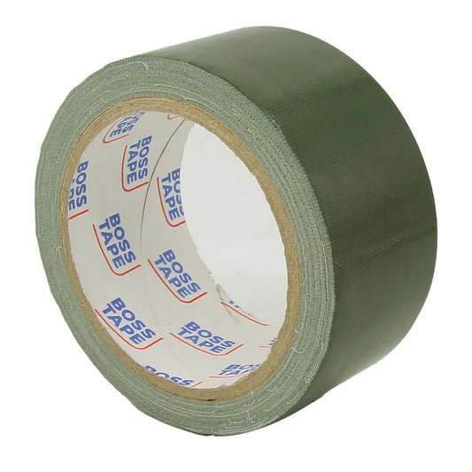 Duct tape vert Boss Tape 48mm x 10m – ruban toile américaine étanche pour réparation extérieur et jardinage