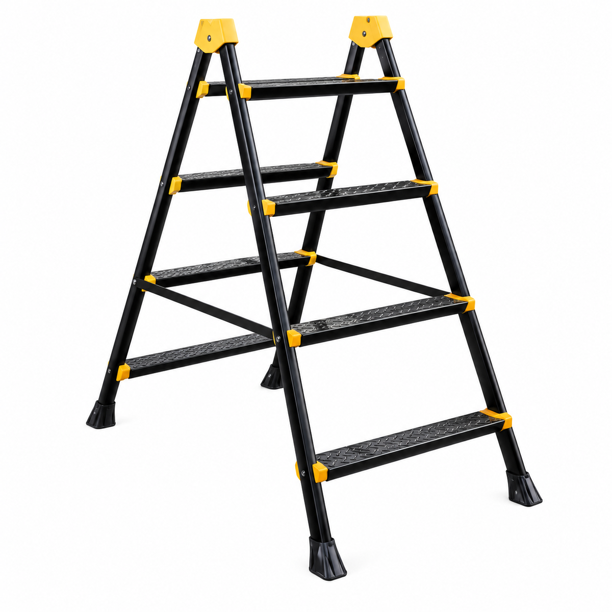 Escabeau LEPUS 2+2, référence 4255ES22. Un modèle compact pour répondre à vos besoins d’accès en hauteur.
