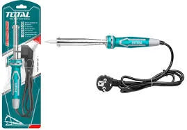 Fer à souder électrique TOTAL TAMWH75054 100W – pointe remplaçable, support inclus, fils épais et composants volumineux