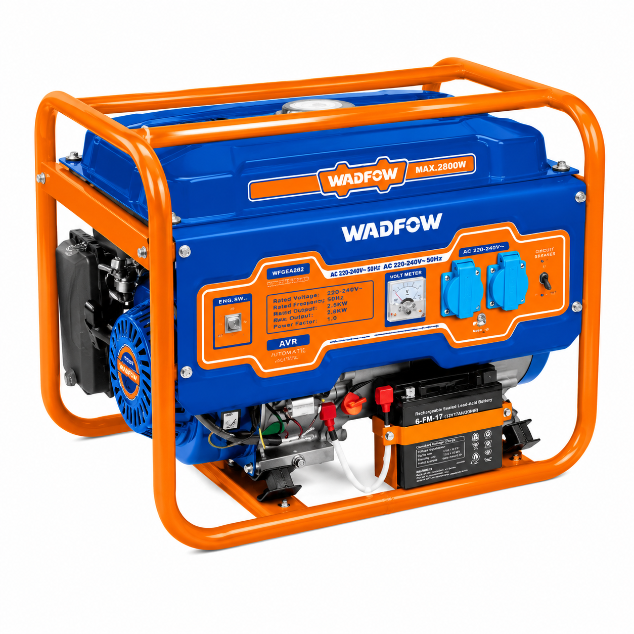 Groupe Électrogène WADFOW WGEAA05D — 2800W 4 Temps OHV 210cc Réservoir 15L Démarrage Électrique Chantier Secours | SQES Tunisie
