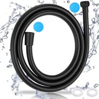 Kit Pommeau de Douche - Douchette + Flexible 1.5m Noir Mat