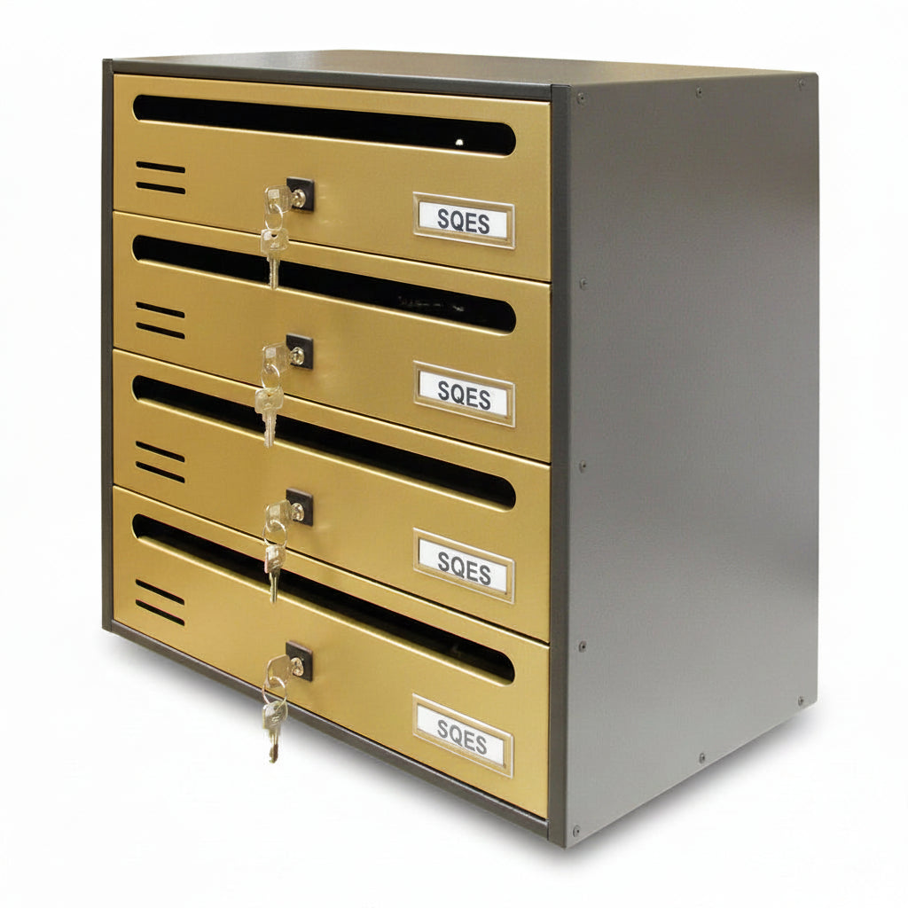Boite Postale Collectivités Bloc 6 Portes 72x35 Bronze