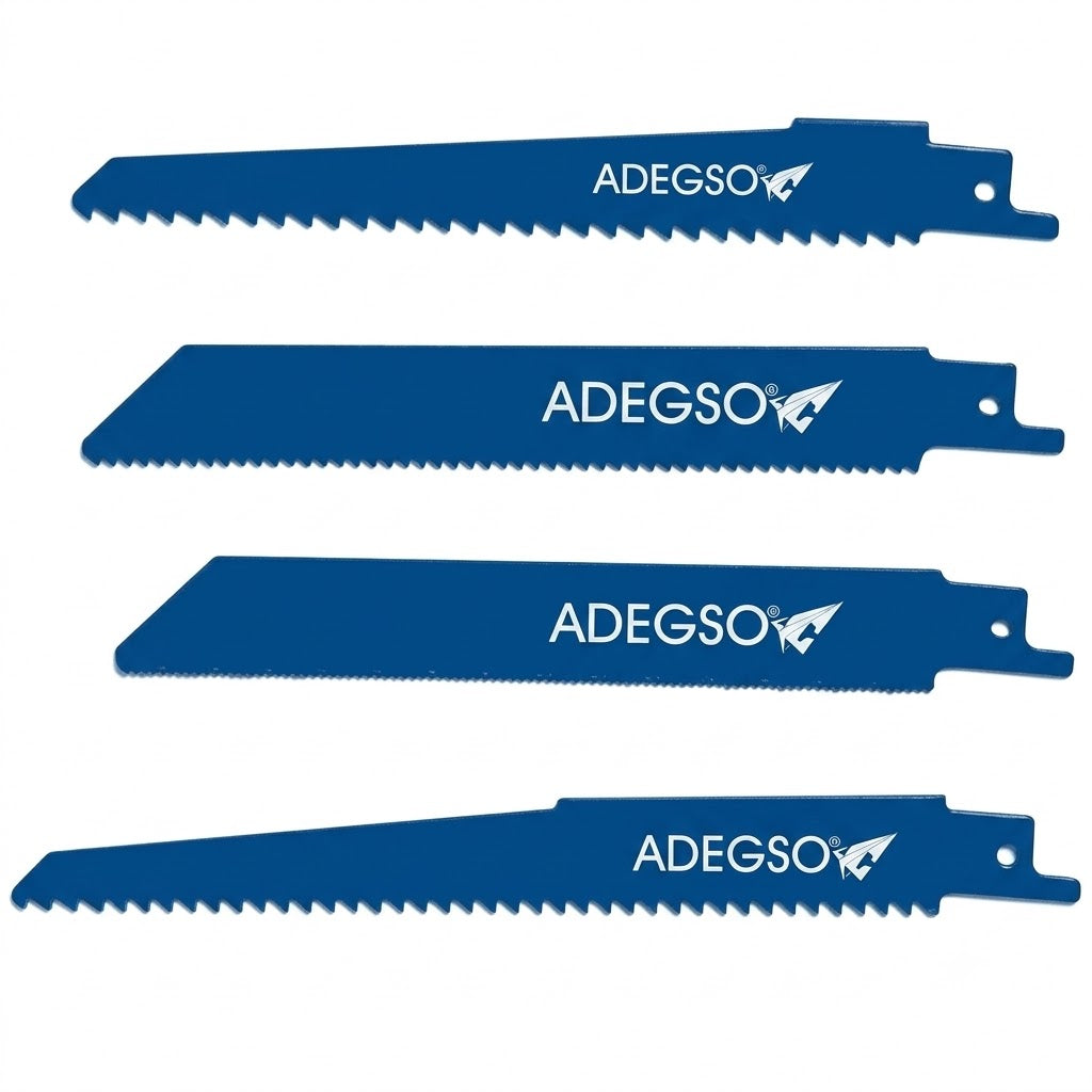 Jeu de 6 lames pour scie sabre ADEGSO AD-30151 — Reciprocating Saw Blades 6 pièces pour scie sabre compatible | SQES Tunisie