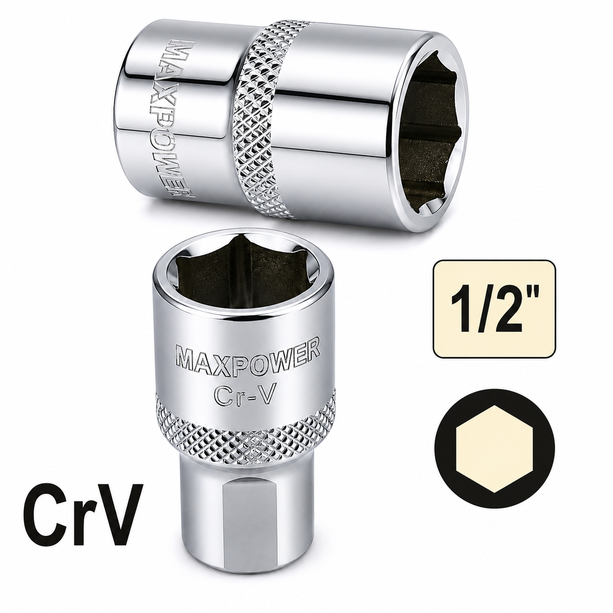Douille 1/2'' 6 Pans 10MM DIN 3121 Acier CRV Maxpower M44310 | SQES Tunisie