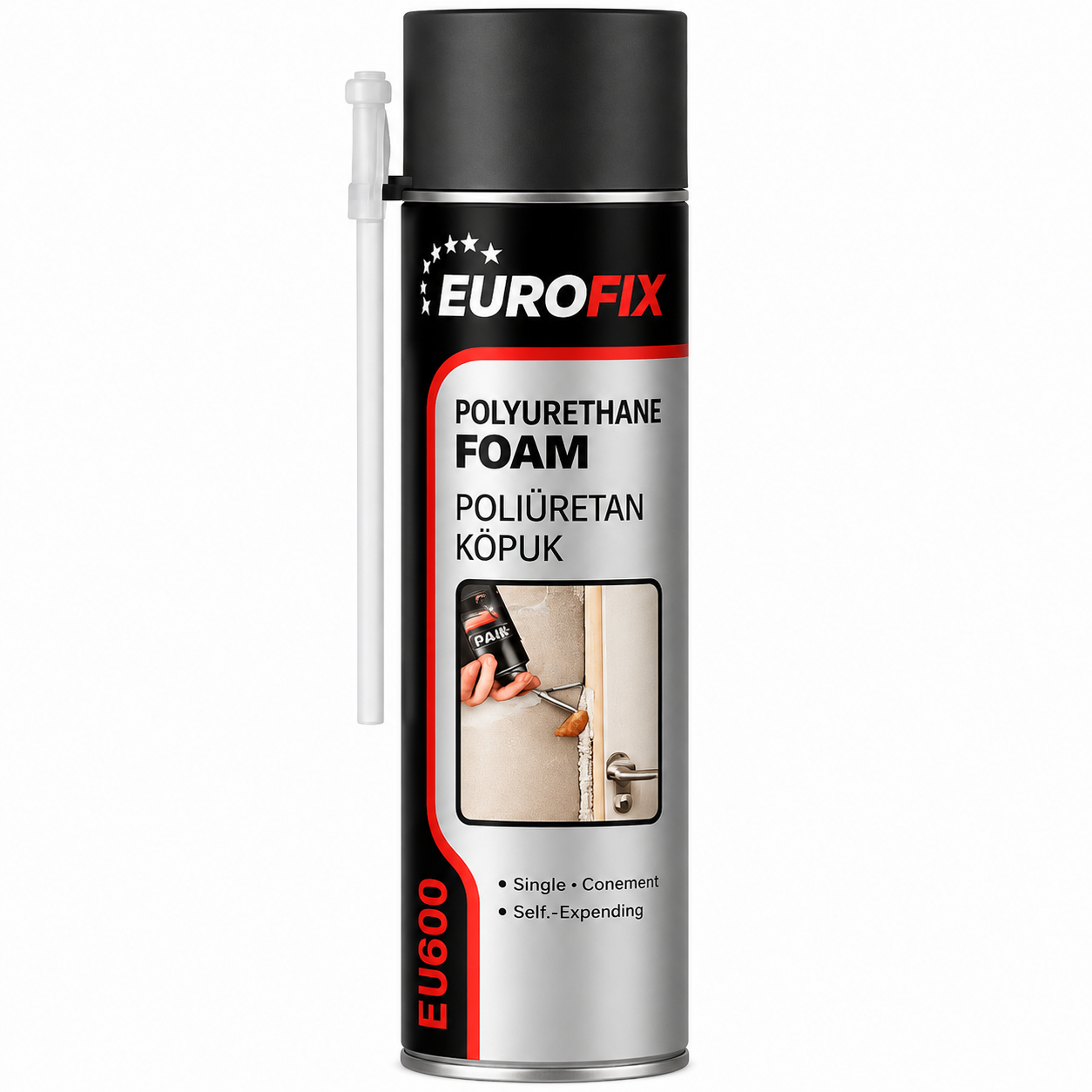 Mousse Polyuréthane Coupe-Feu EUROFIX 750 ml – Classe B2 DIN 4102 Auto-extinguible Isolation Remplissage Réf. 4248LA751 | SQES Tunisie