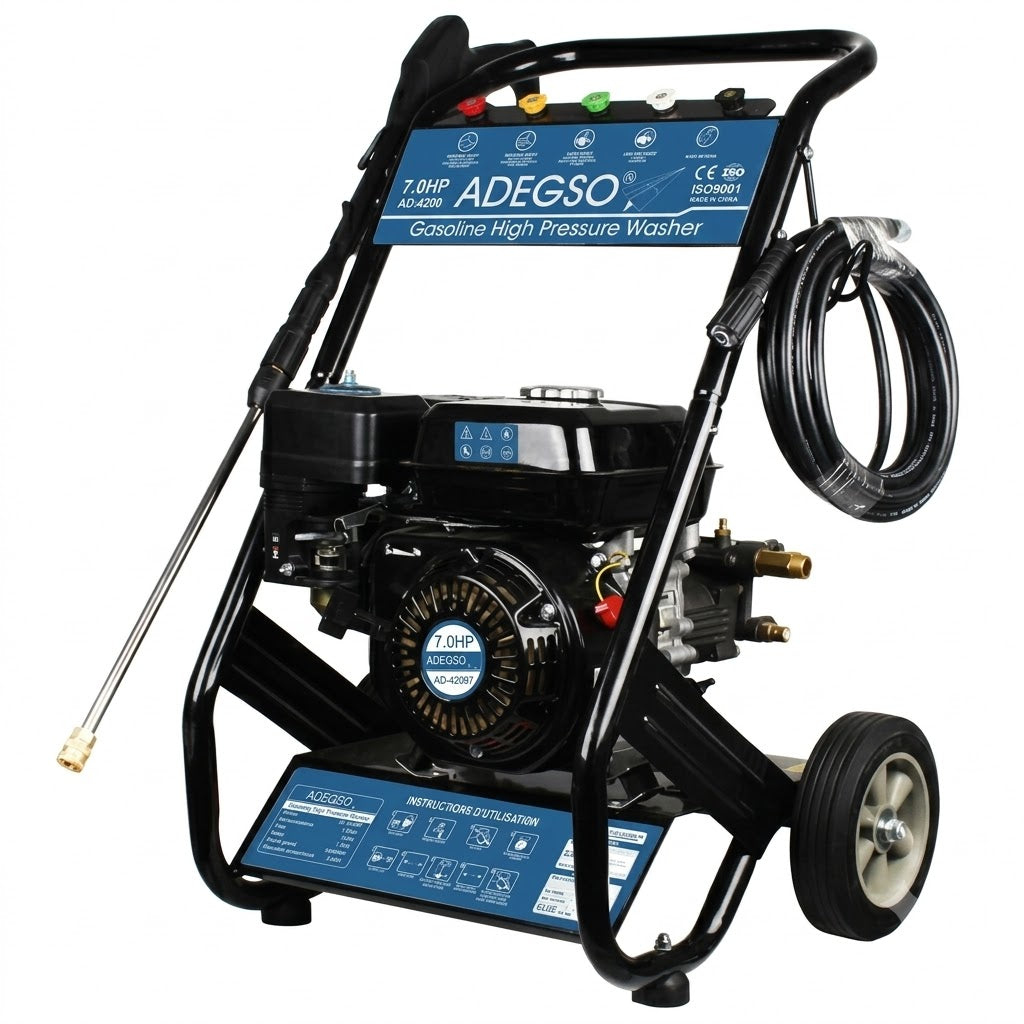 Nettoyeur haute pression essence 7 HP ADEGSO AD-40197 — Nettoyeur thermique Réf. AD-40197 | SQES Tunisie