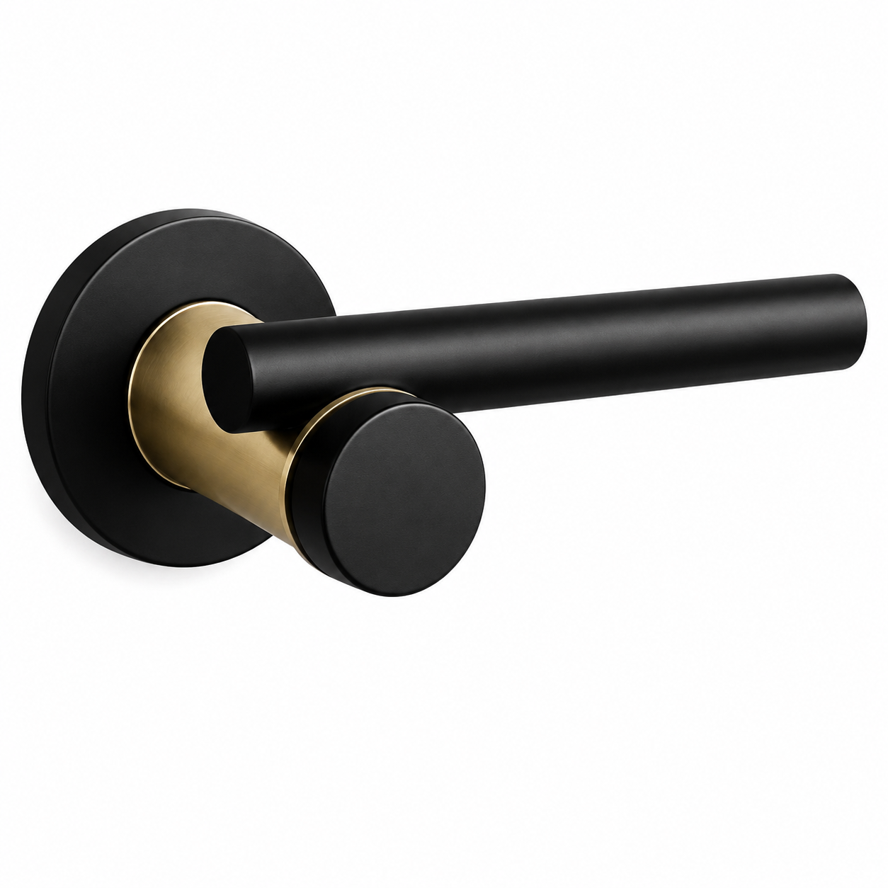ÖZEN Ensemble Béquille BEPAN Rond Noir / Fumé – PT GT WC – Poignée de Porte sur Rosace Ronde | SQES Tunisie