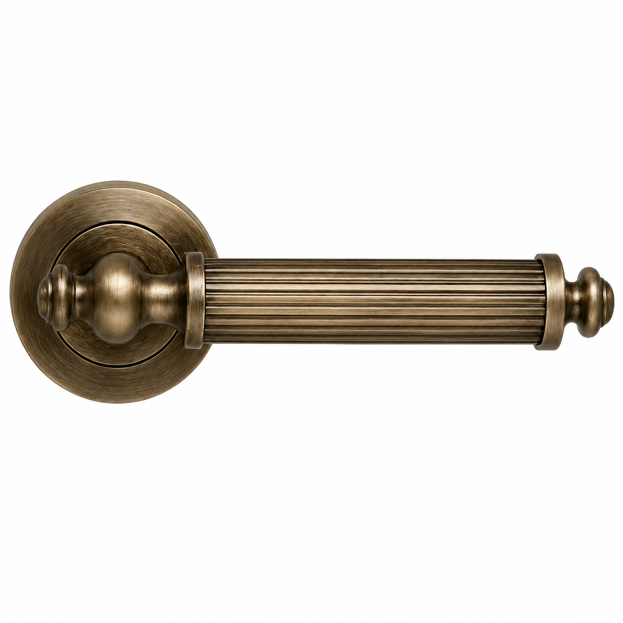 ÖZEN Ensemble Béquille OSMANLI Rond Bronze Antique – PT GT WC – Poignée de Porte sur Rosace Ronde | SQES Tunisie