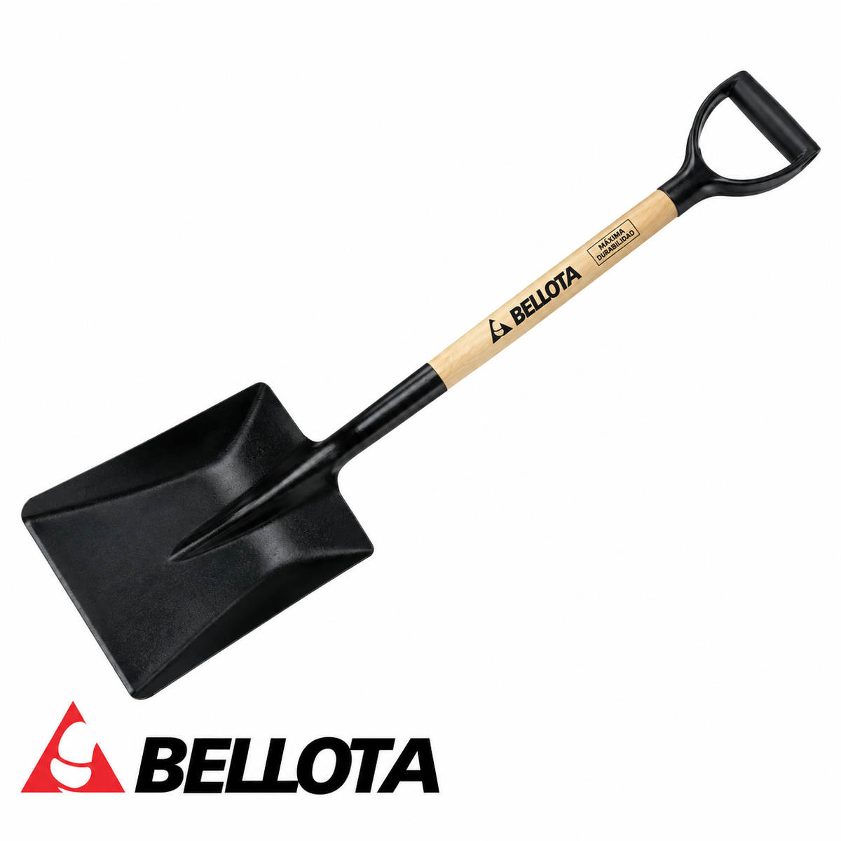 Pelle carrée avec manche bois poignée D BELLOTA SV2DH pelletage terre gravats jardinage chantier | SQES Tunisie