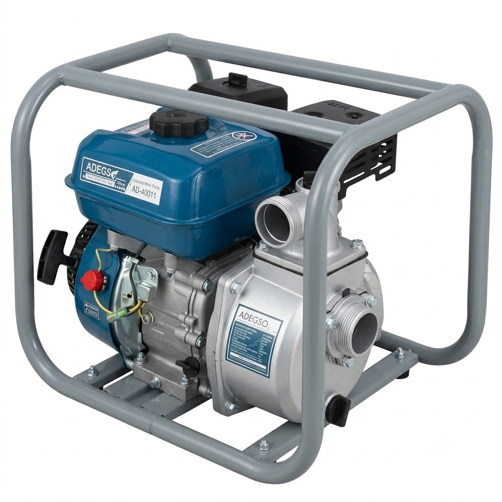 Pompe à eau essence 2 pouces 7 HP ADEGSO AD-40011 — Motopompe thermique Réf. AD-40011 | SQES Tunisie