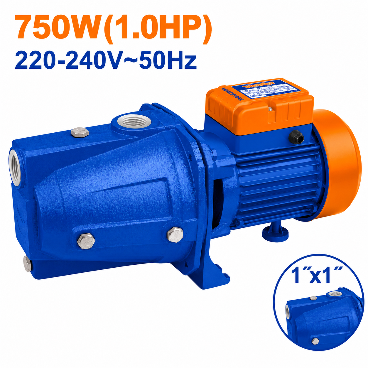Pompe Jet 1HP 750W WADFOW WWPJA03 — Puisage Irrigation Surpression Eau | SQES Tunisie