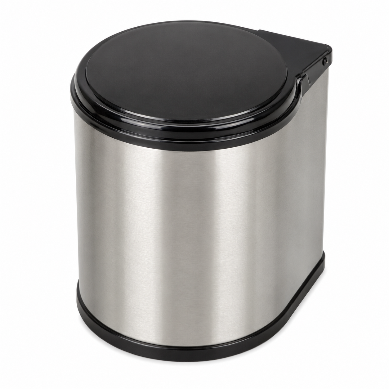 Poubelle Encastrable Gollinucci P/272 – 13 L – Fixation Porte – Hauteur 355 mm – Inox/Noir P/272NE – CEG Réf. 4090ACC2720 | SQES Tunisie