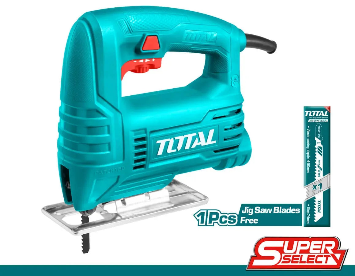 Scie Sauteuse TOTAL TS206656 570W Pendulaire 4 Étapes Coupe Bois 65mm Acier 8mm — SQES Tunisie
