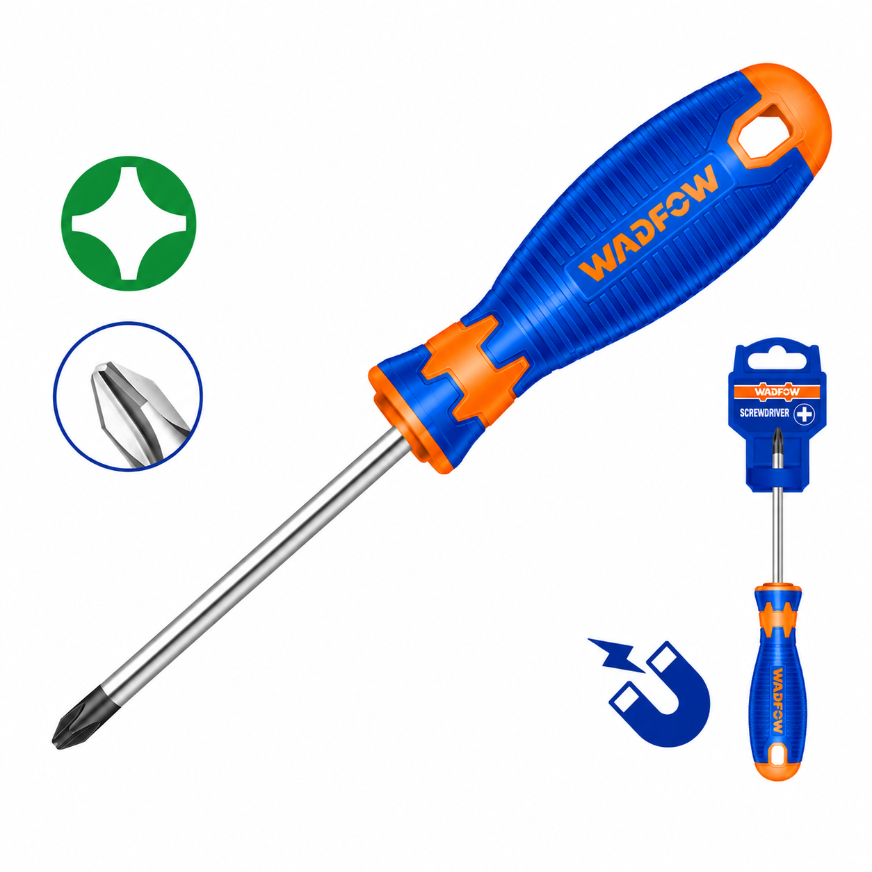 Tournevis Phillips WADFOW WSD2238 PH3 200mm Acier Cr-V Vissage Professionnel | SQES Tunisie