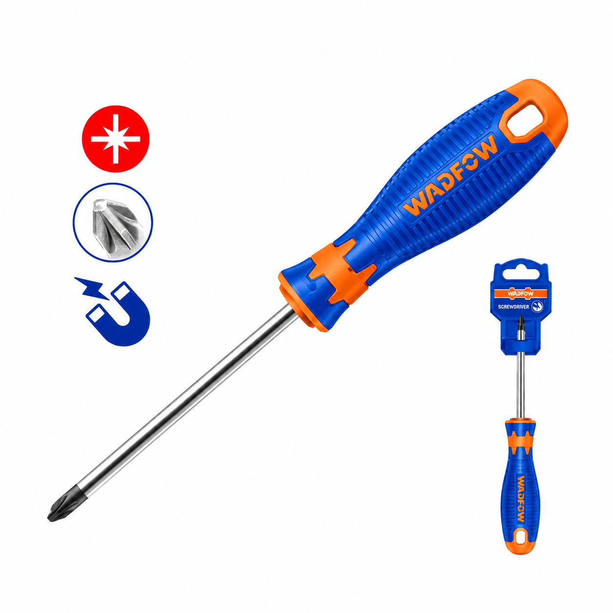 Tournevis Pozidriv WADFOW WSDZ214 PZ1 100mm Acier Cr-V Vissage Professionnel | SQES Tunisie