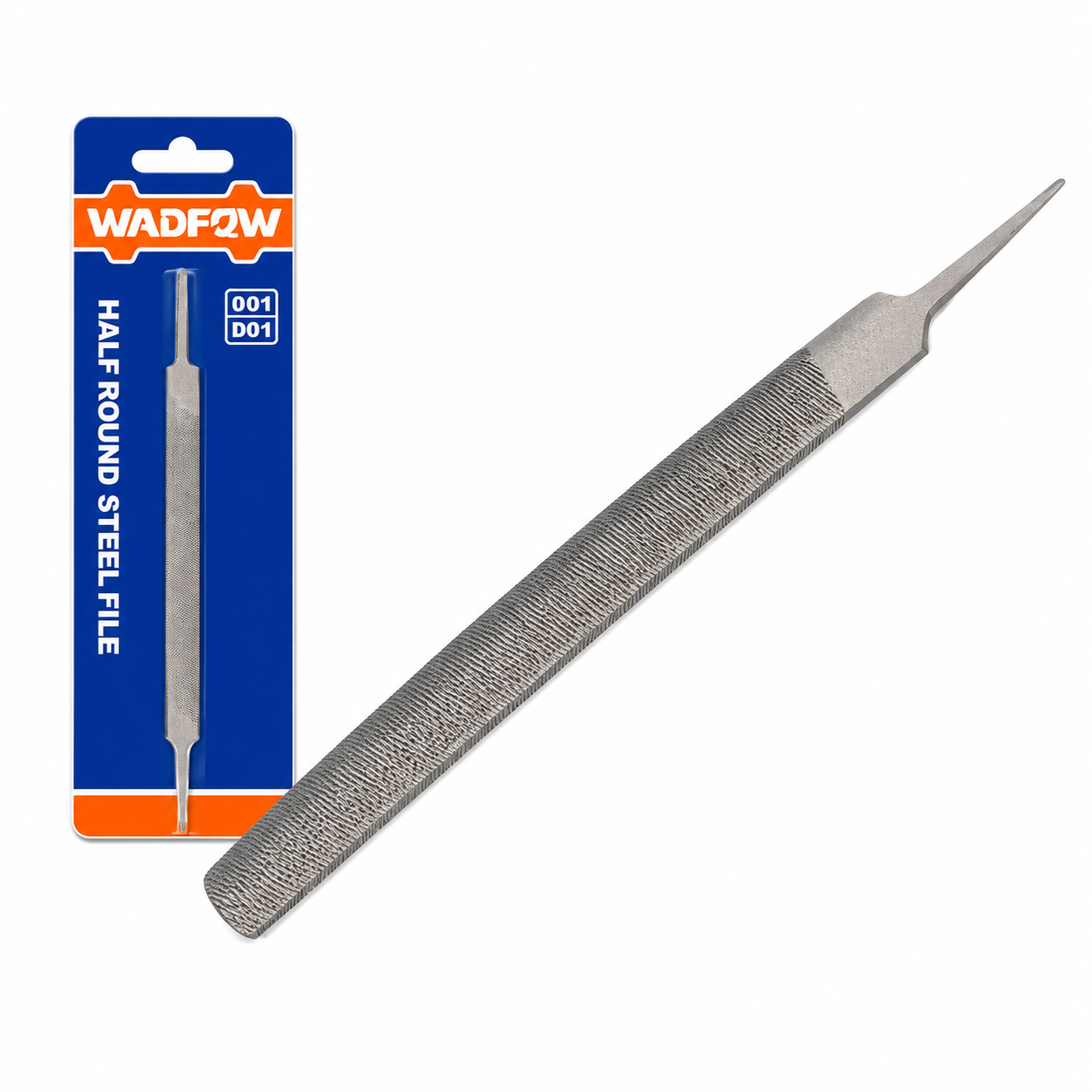 Lime à Bois 1/2 Ronde 8" WADFOW WFE2628 — Finition Courbes Évidements Profils Arrondis Menuiserie Charpente Atelier | SQES Tunisie
