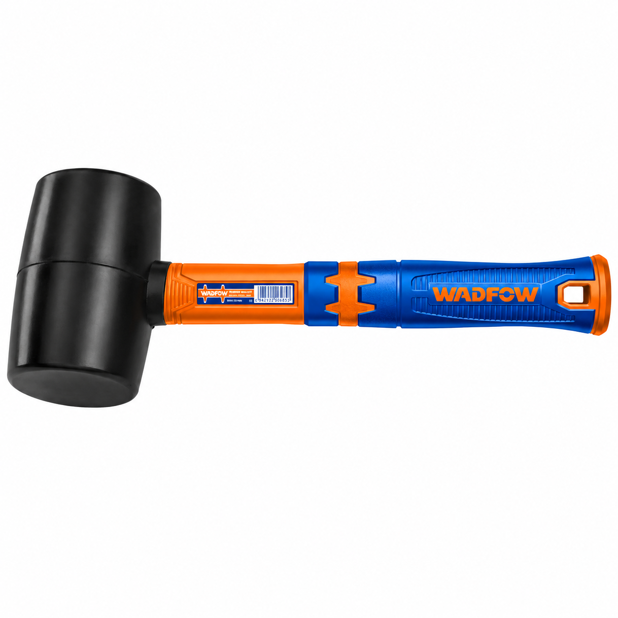 Maillet Caoutchouc NR Manche Fibre 450g WADFOW WHM7302 — Frappe Douce Carrelage Assemblage Menuiserie Chantier Atelier | SQES Tunisie