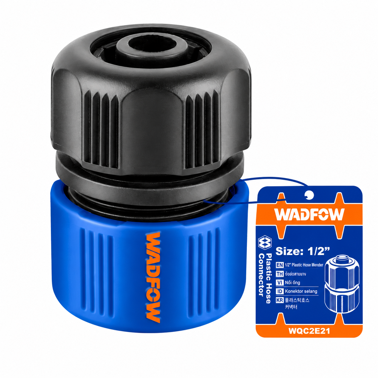 Raccord Plastique 1/2" WADFOW WQC2E21 — Raccordement Étanche Tuyaux Eau Plomberie Arrosage | SQES Tunisie