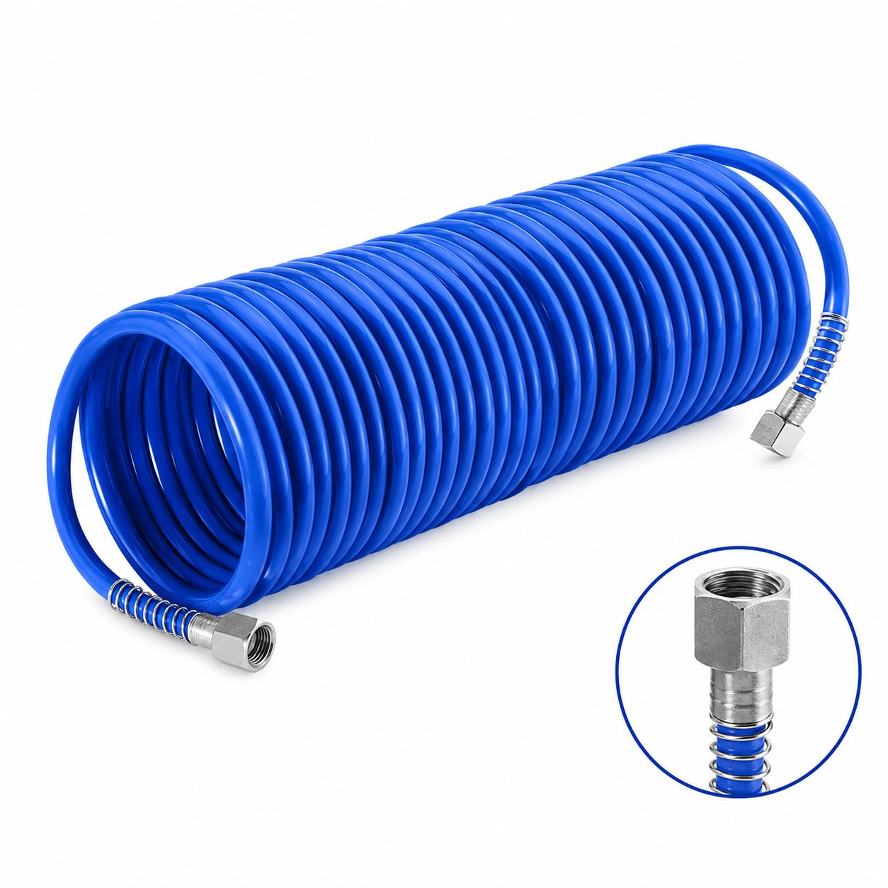 Flexible Air Comprimé 5×8mm 10m WADFOW WQG1910 — Tuyau Pneumatique PVC Souple Raccord Rapide Compresseur Chantier | SQES Tunisie