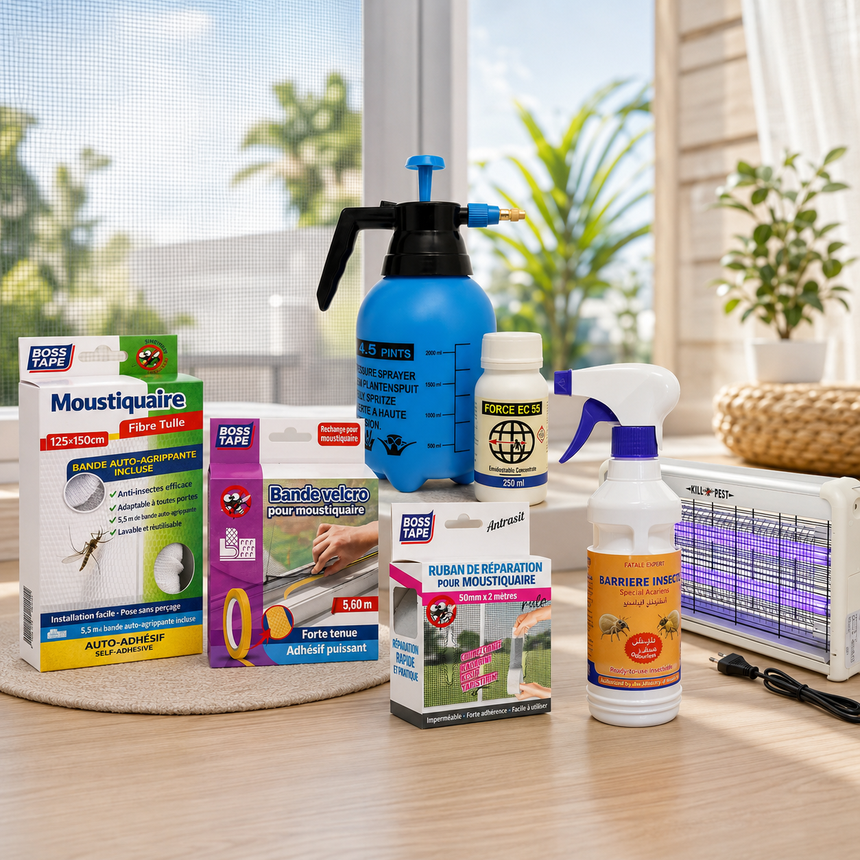 Moustiquaires, insecticides, pièges, joints, rubans et bâches pour protéger votre maison en été. Livraison rapide partout en Tunisie — SQES.