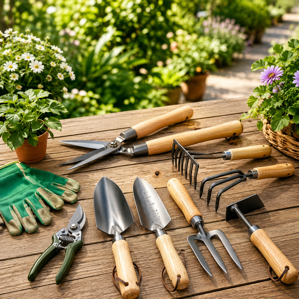 Outils à main jardinage : bêches, râteaux, fourches, houes, sécateurs, arrosoirs. Ergonomiques et durables, livraison rapide en Tunisie — SQES.