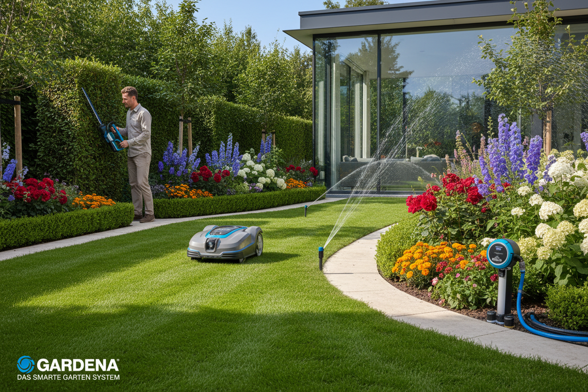 GARDENA Tunisie : outils jardinage, arrosage auto, tondeuses robot. Qualité allemande. SQES quincaillerie Ariana Menzah 8. Meilleur prix !
