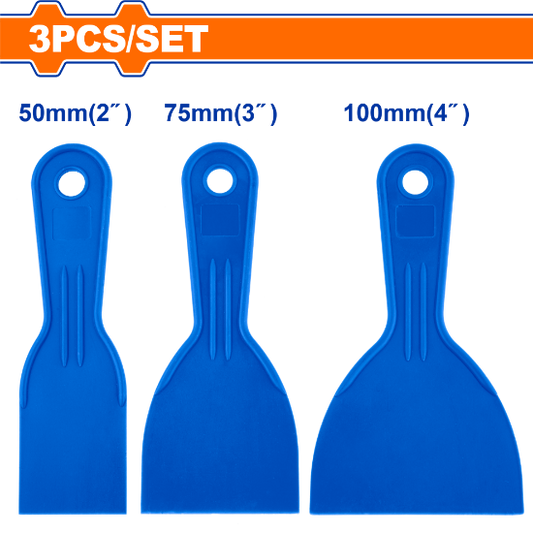 Jeu de 3 Spatules en Plastique WADFOW - 50mm, 75mm, 100mm