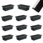 Embout Rectangulaire pour bouchon de meuble - 20 pcs 60mmx30mm NOIR - SQES